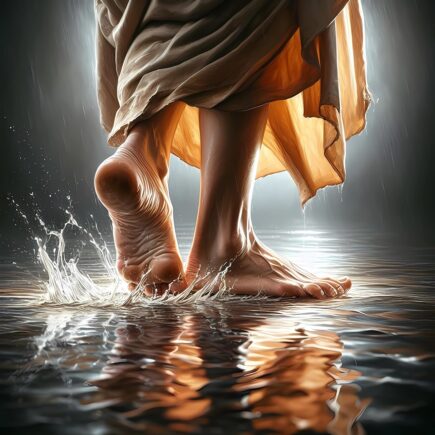 Jesus walks on water